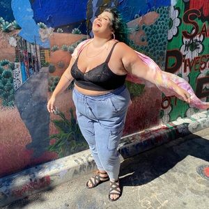 Blue Wash Stretch Challis Cargo Pocket Jogger